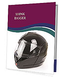 Black Glossy Motorbike Helmet Presentation Folder