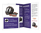 Biker Helmet with Leather Gloves Brochure Template