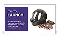 Biker Helmet with Leather Gloves Business Card Template
