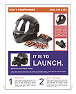 Biker Helmet with Leather Gloves Flyer Template
