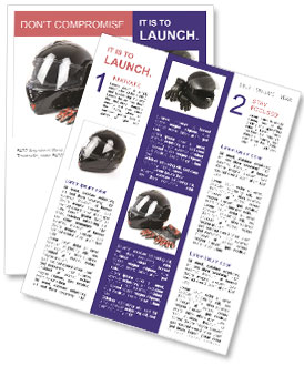 Biker Helmet with Leather Gloves Newsletter Template