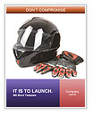 Biker Helmet with Leather Gloves Word Template