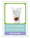 Fresh Strawberry in Drink Ad Template