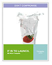 Fresh Strawberry in Drink Word Template