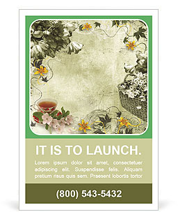 Artistic Floral Background Ad Template