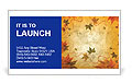 Sepia Autumn Leaves Pattern Business Card Template