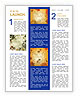 Sepia Autumn Leaves Pattern Newsletter Template