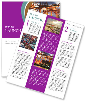 Harbor with Containers at Night Newsletter Template