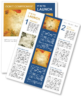 Frame with Autumn Flowers Newsletter Template