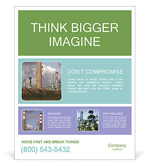 Chimneys at Industrial Zone Poster Template
