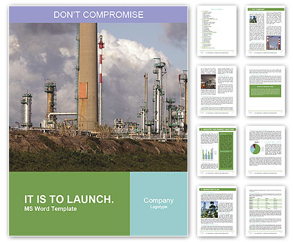 Chimneys at Industrial Zone Word Template