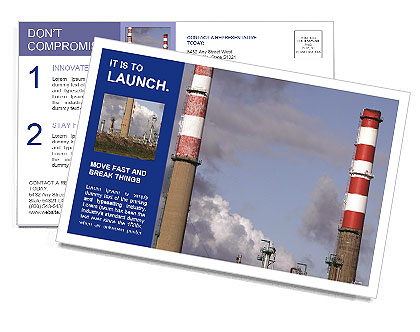 Industrial Chimney Postcard Template