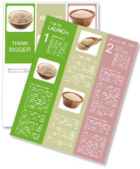 Wooden Bowl with Brown Rice Newsletter Template