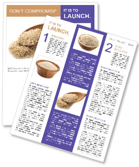 Brown Rice in Wooden Spoon Newsletter Template
