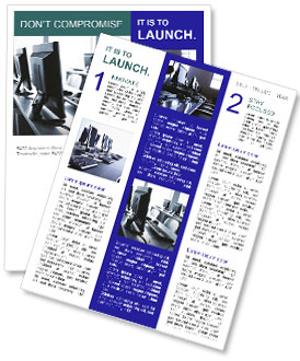 Computer Lab in Training Center Newsletter Template