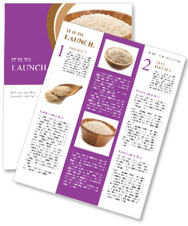 Wooden Bowl with Basmati Rice Newsletter Template