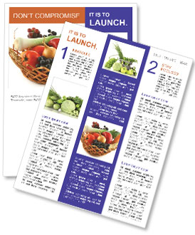 Basket with Fresh Organic Vegetables Newsletter Template