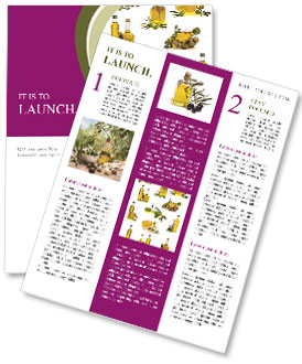 Bottles of Vegetable Oils Newsletter Template