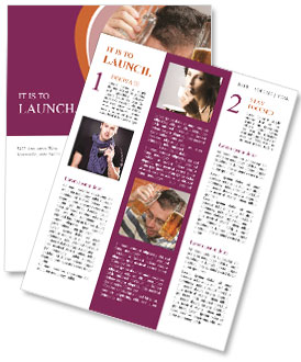 Man Having a Hang-Over after Beer Newsletter Template