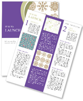 Decorative Christmas Snowflakes Newsletter Template