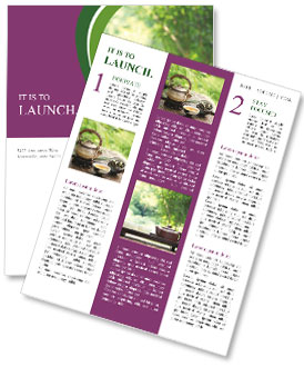Chinese Tea Tray Newsletter Template