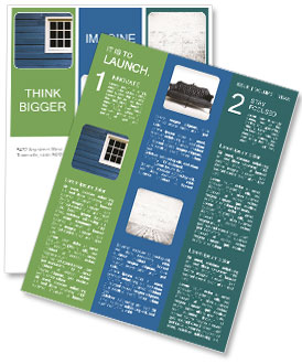 White Window on Blue Wall Newsletter Template