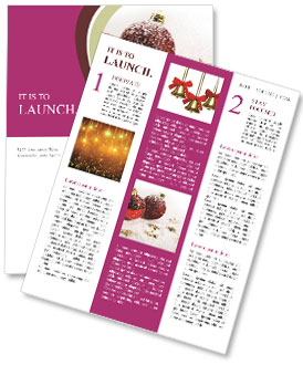 Shiny Christmas Decorations Newsletter Template