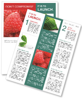 Raspberries from Organic Garden Newsletter Template