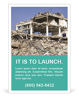 Ruined Office Building Ad Template