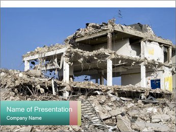 Ruined Office Building PowerPoint Template