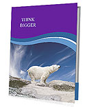 Huge Polar Bear Standing on the Rock Presentation Folder