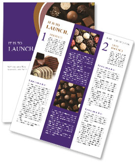 Box of Chocolate Pralines Newsletter Template