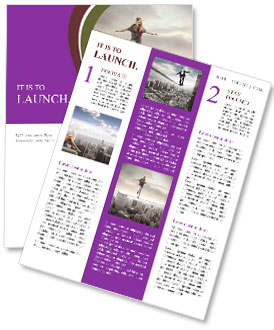 Woman Balancing on a Rope over Metropolises Newsletter Template