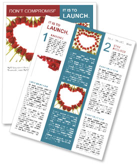 Heart Made of Red Roses Newsletter Template