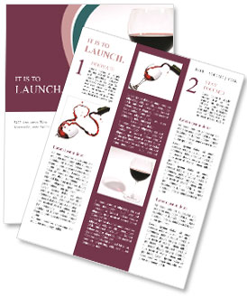 Having Dinner with Glass of Red Wine Newsletter Template