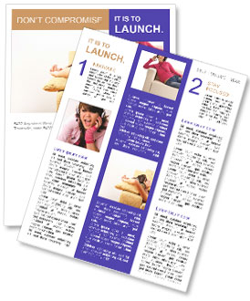 Young Girl Listening Music Newsletter Template