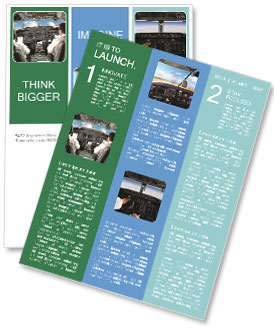 Pilots Cabin During Flight Newsletter Template