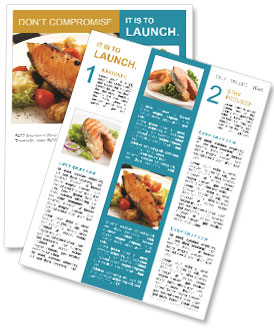 Fish Served with Stewed Vegetables Newsletter Template