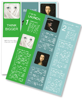 Female Face Covered in Blond Hair Newsletter Template