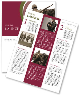 World War II American Soldier Newsletter Template