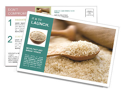 Healthy Broun Rice Postcard Template