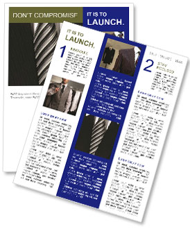 Male Business Suit Newsletter Template