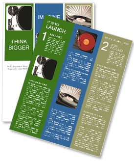 DJ Disco Turntable Newsletter Template