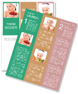 Facial Mask with Fresh Berries Newsletter Template