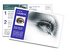 Sharp Woman's Eyes Postcard Template