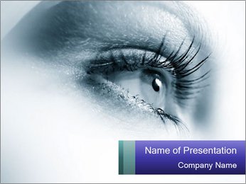 Sharp Woman's Eyes PowerPoint Template