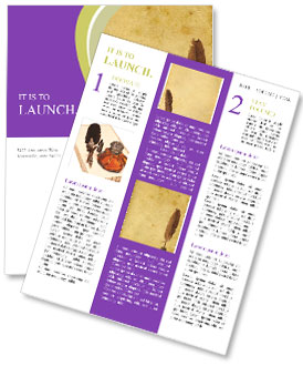 Retro Quill and Ink on Antient Paper Newsletter Template