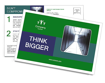 Modern Computer Data Center Postcard Template