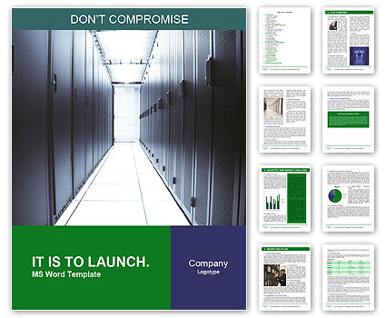 Modern Computer Data Center Word Template