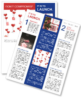 Flying Hearts for Saint Valentine's Day Newsletter Template